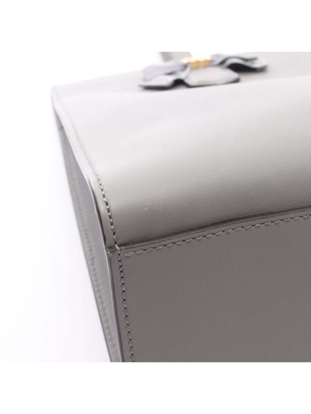 Gucci Tote GG Ribbon Gray Leather - Picture 9 of 9